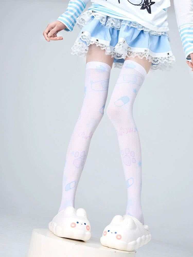 Jirai Kei Socks Over-the-Knee Socks Velvet High Tube Socks 36524:535686