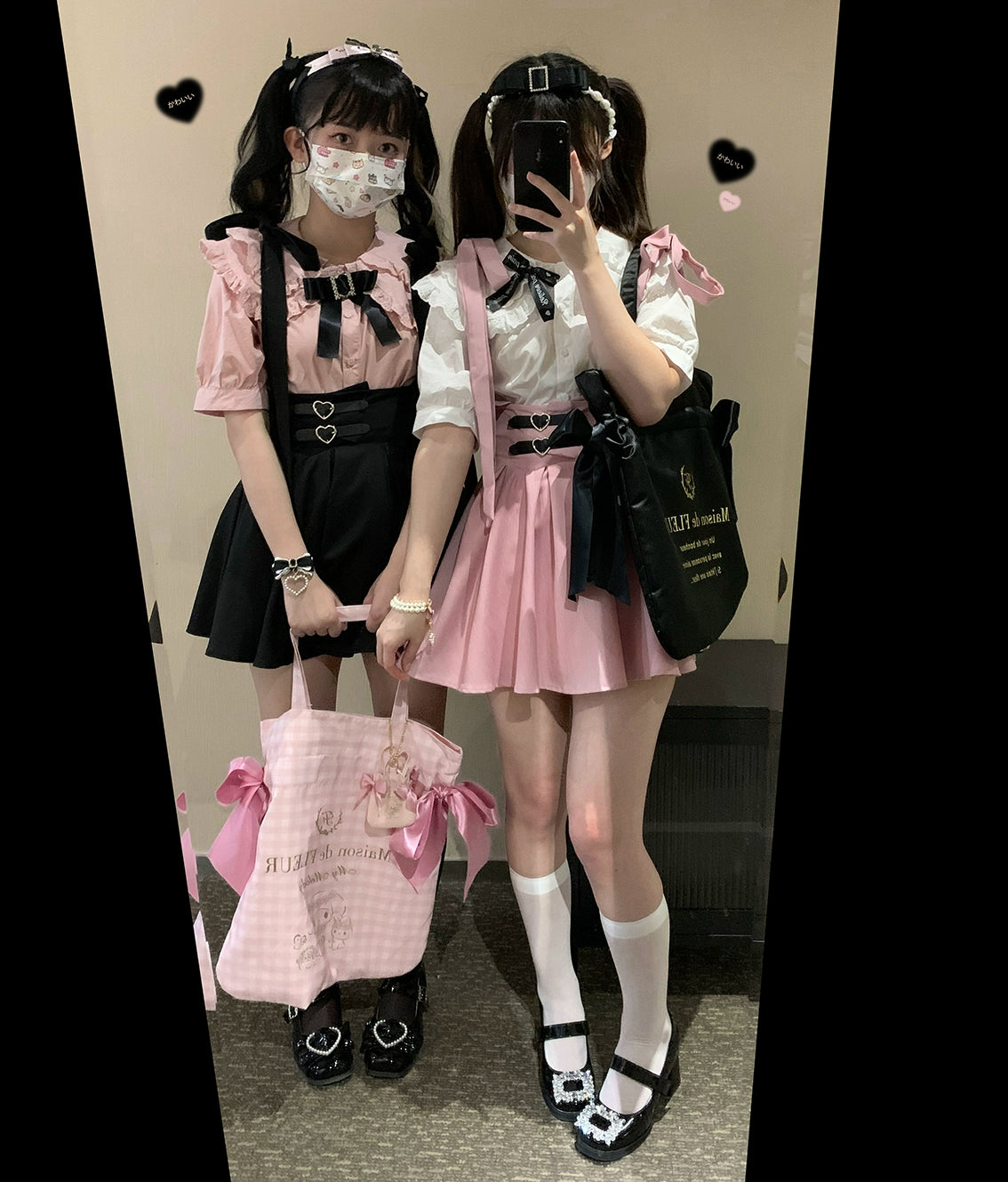 Jirai Kei Overall Dress Salopette Heart Buckle Suspender Skirt 35386:526796