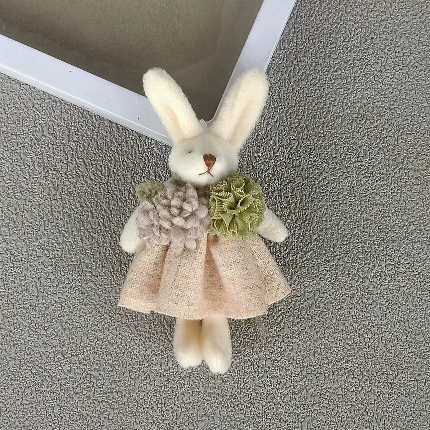 Mori Kei Brooch Cute Doll Brooch Plush Bunny Pin For Bags (Beige) 36430:520924