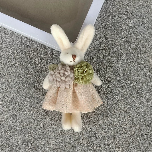 Mori Kei Brooch Cute Doll Brooch Plush Bunny Pin For Bags (Beige) 36430:520924