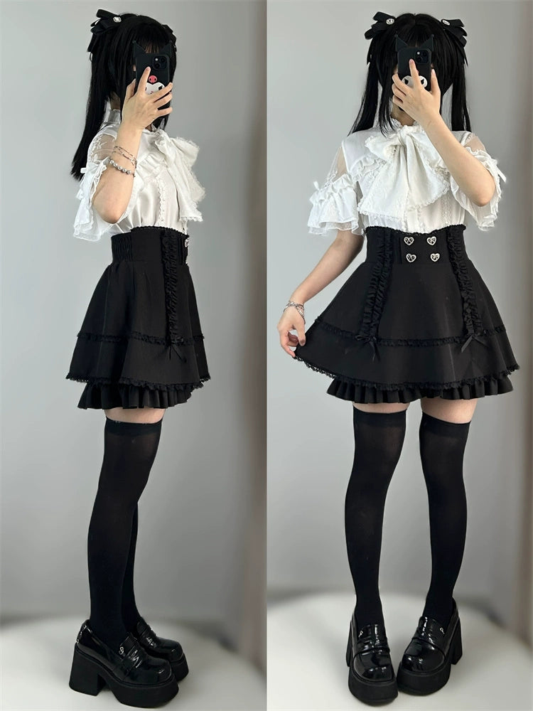 Jirai Kei Pantskirt High-Waisted Skirt Pants Slimming Skirt 37854:573180