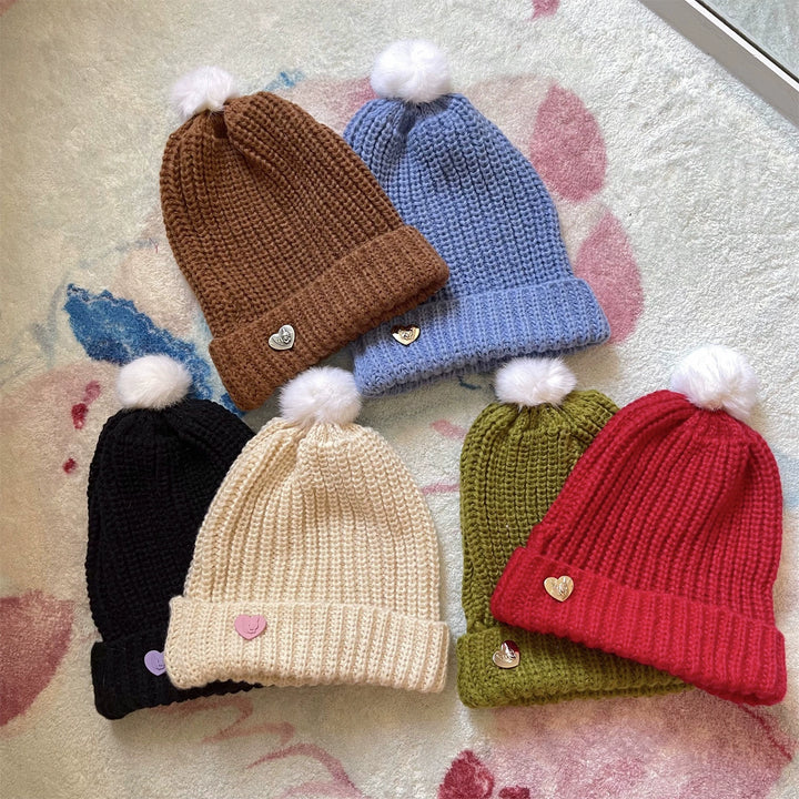 Warm Knitted Hat Thick Woolen Cap Winter Cold Hat 39338:620418