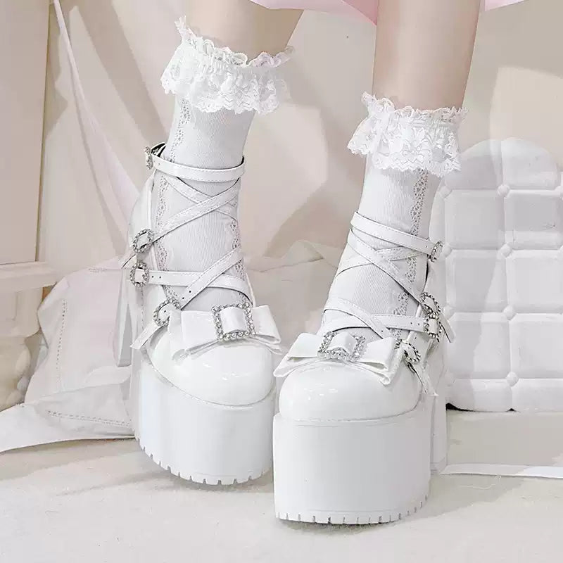 Jirai Kei Platform Shoes High Heels Shoes Muffin Shoes 40872:697398