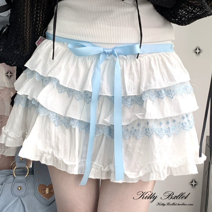 Ryousangata Skirt Lace Cake Skirt And Apron Set (In-stock Pre-order) 36790:536180 (In-stock Pre-order) 36790:536180