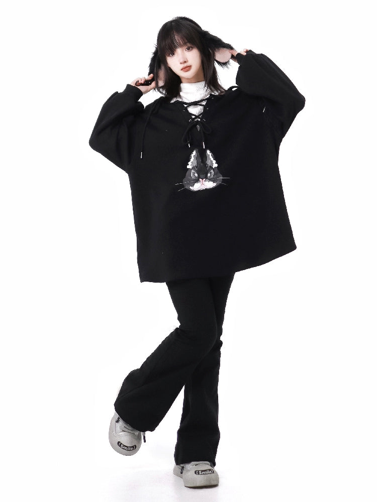 Punk Fashion Winter Coat Faux Fur Coat Fleeced Pants 40246:663386