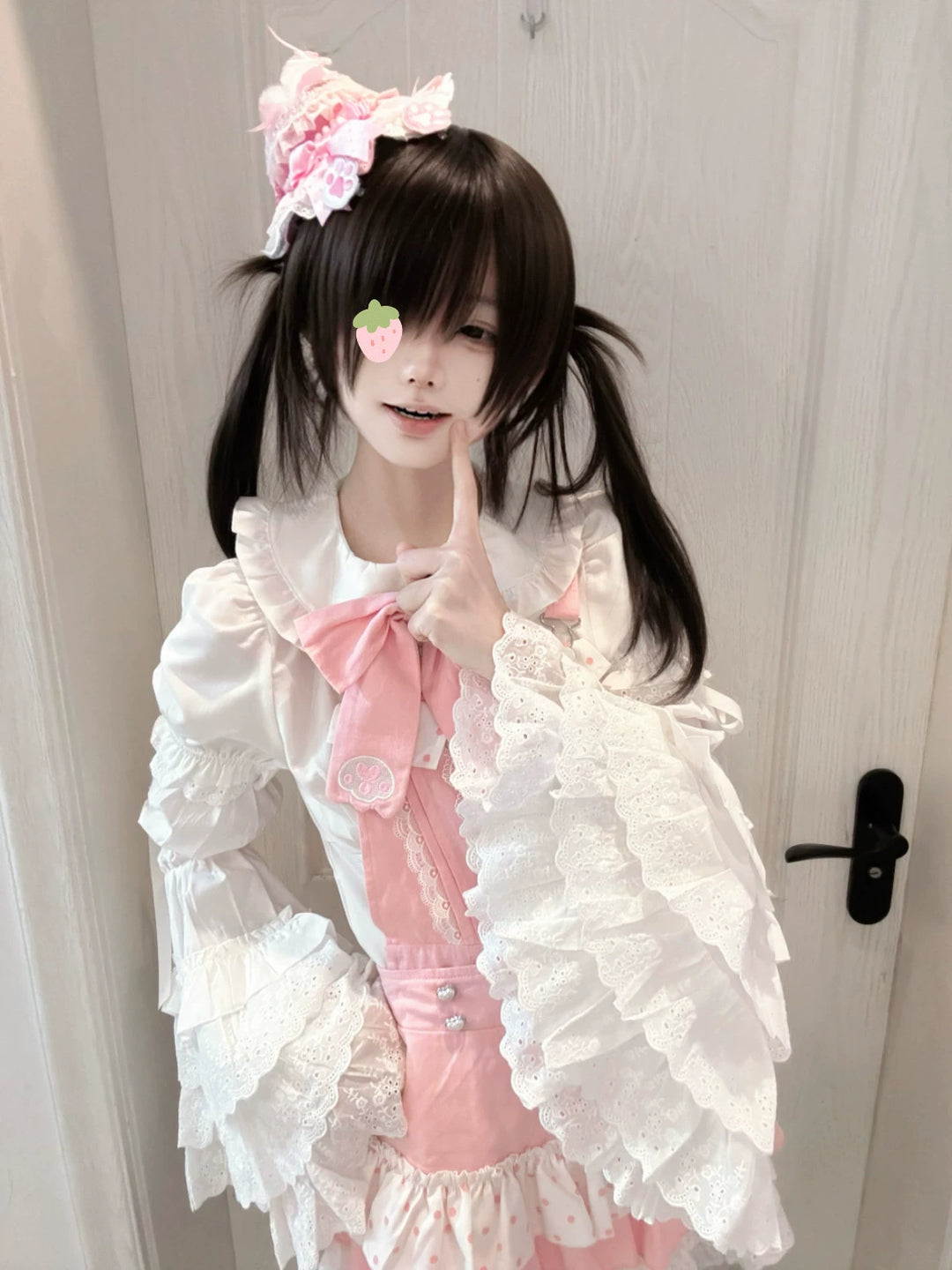 Kawaii Suspender Dress Set, Adjustable Strap 44944:830848