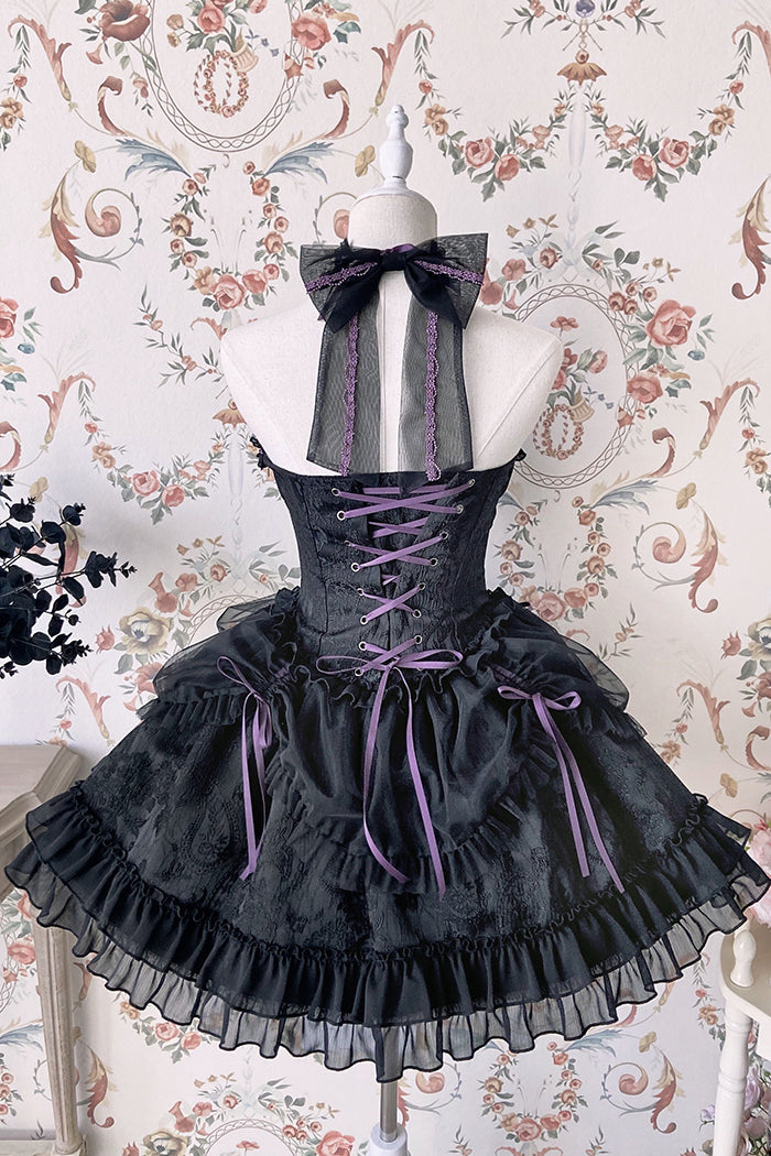 Gothic Lolita Dress Cross-Hime Halterneck Lolita Jumper Dress