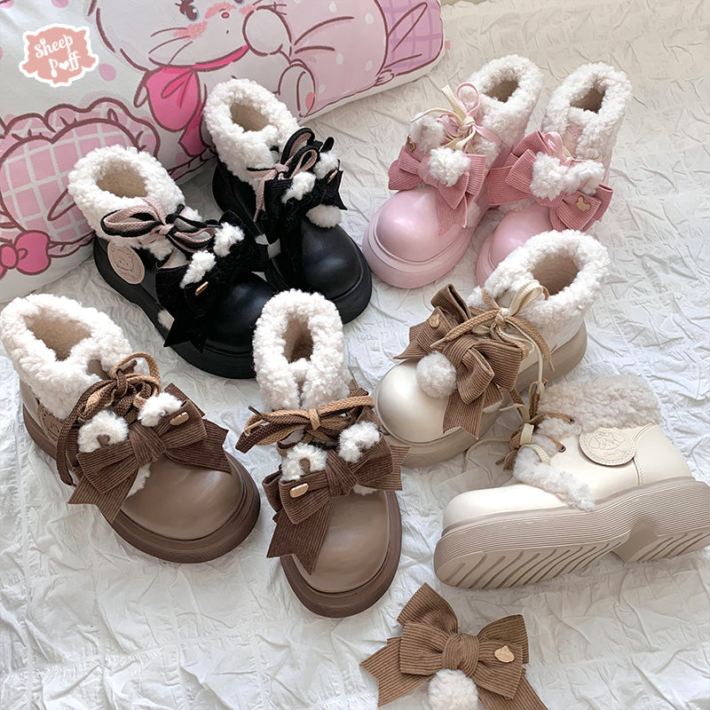 Kawaii Shoes Animal Ears Short Snow Boots 33770:447270 33770:447270