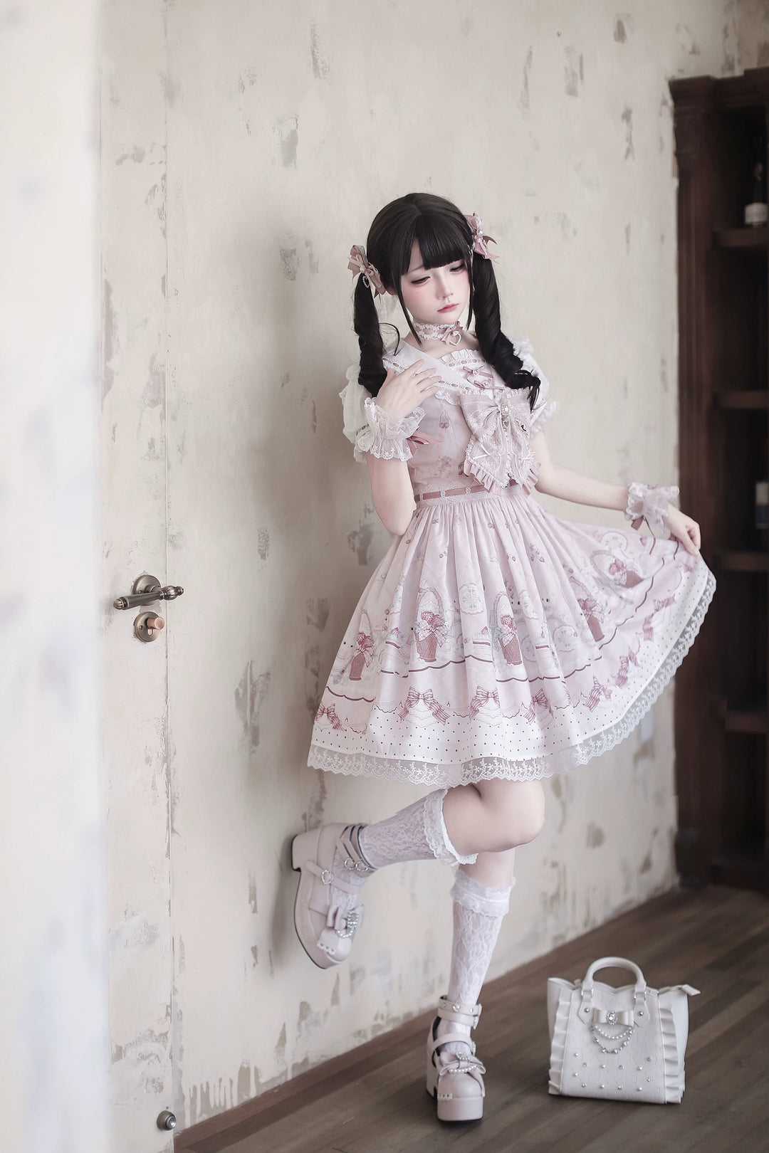 Ryousangata Dress Set, Bunny and Strawberry Dessert Prints 44783:836668