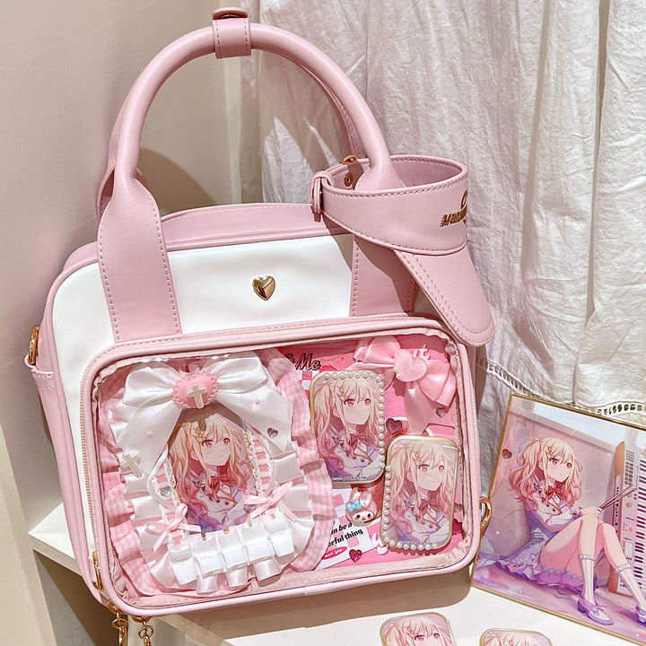 Kawaii Itabag Bear Crossbody Shoulder Backpack Multicolor (Pink) 35280:492056 (Pink) 35280:492056