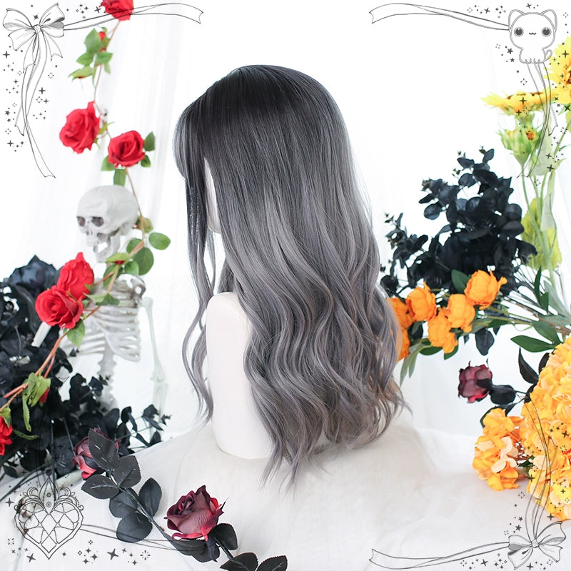 Lolita Wig Long Grey Wig Gentle Curly Wig 35614:496148 35614:496148