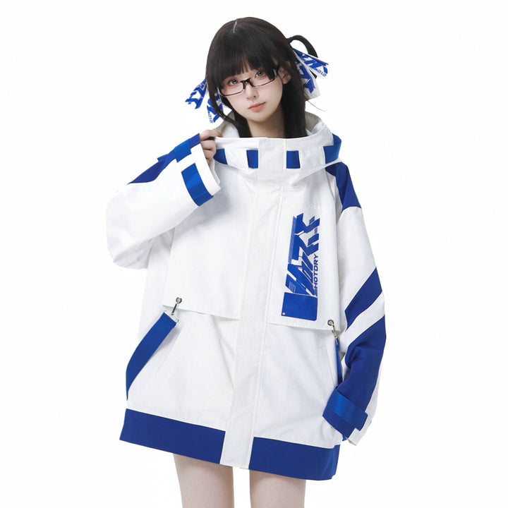 Jirai Kei Outfits Tenshi Kaiwai Hooded Jacket Shorts Set (L M XL) 40084:654396