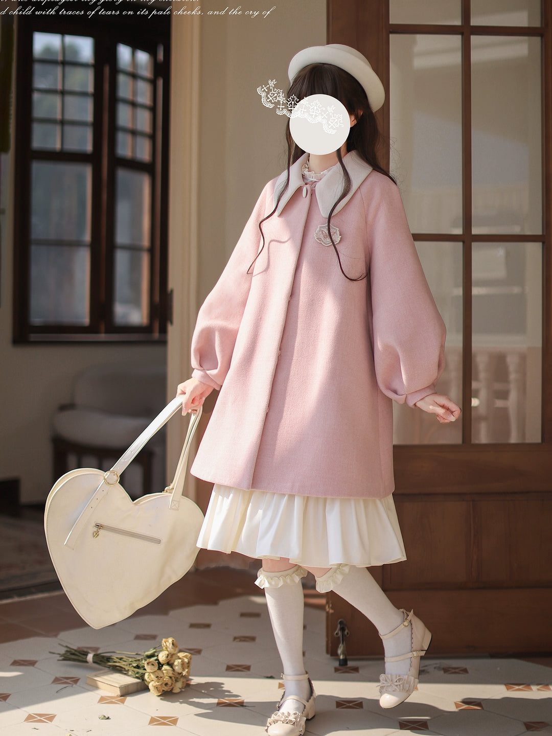 Sweet Lolita Coat Peter Pan Collar Pink Coat Lolita Dress 41078:684798