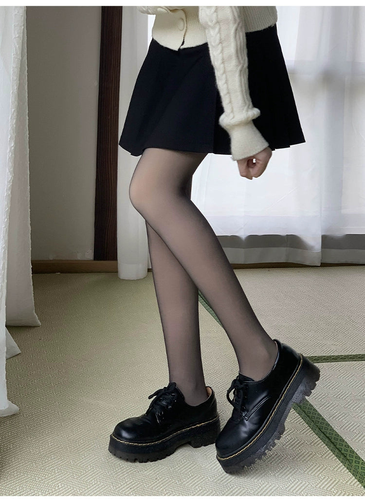 Black Tights Socks Fleece And Thickened 29524:350558