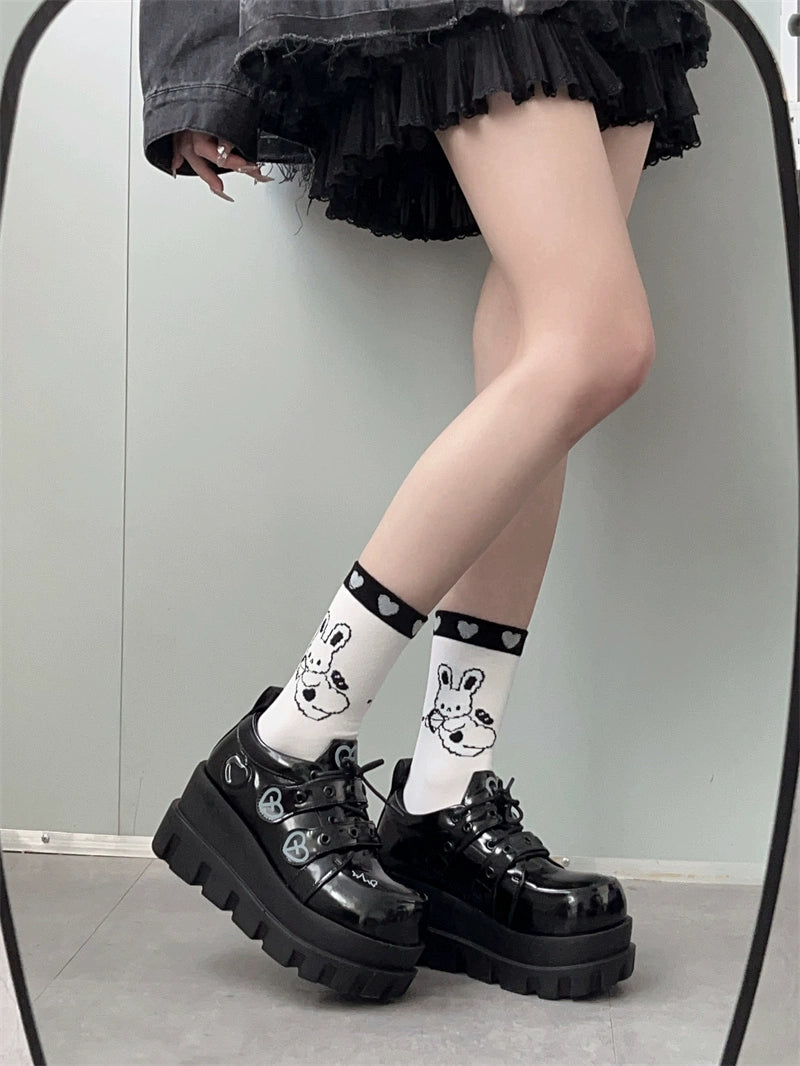 Jirai Kei Punk Fashion Cross Platform Shoes 4Colors 28958:344112