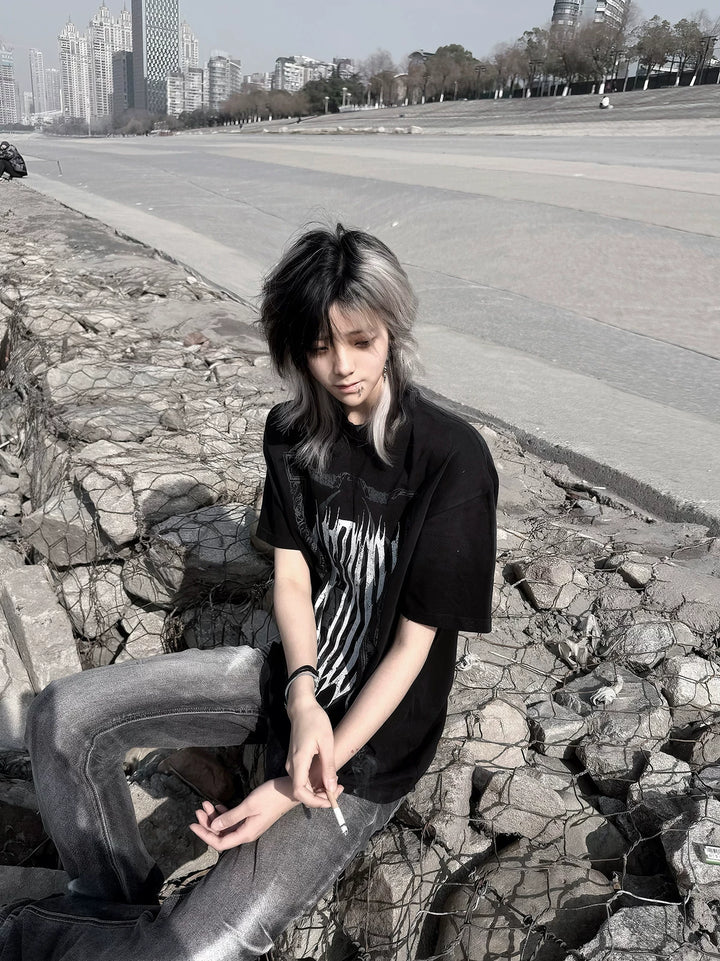 Summer Printed Sub-Culture Shirt, Cotton Fabric 44777:826944