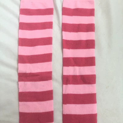 Punk Socks Striped Knee-High Length Socks Multicolor 36518:530334