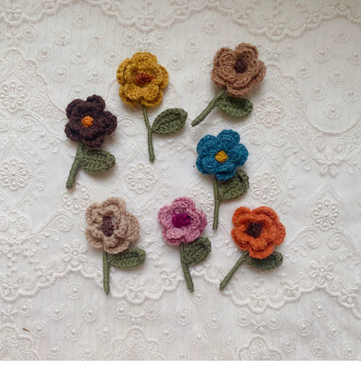 Mori Kei Brooch Handmade 3D Knitted Floral Brooch Pin 36436:522086 36436:522086