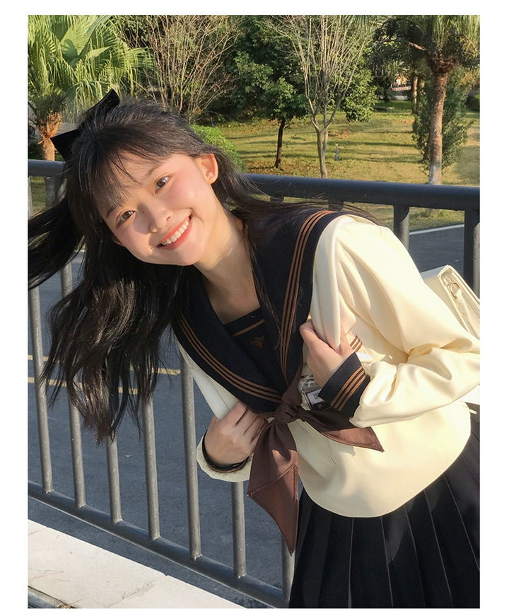 Autumn JK Uniform Sailor Top, Embroidered 43789:786032