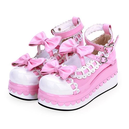 Lolita Shoes Platform Shoes With Bows And Laces (34 35 36 37 38 39 40 41 42 43 44 45 46 47) 31792:368160