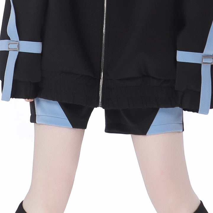 Tenshi Kaiwai Outfit Sets Sportswear Coat Blue Black Jacket (L M XL) 34496:465524