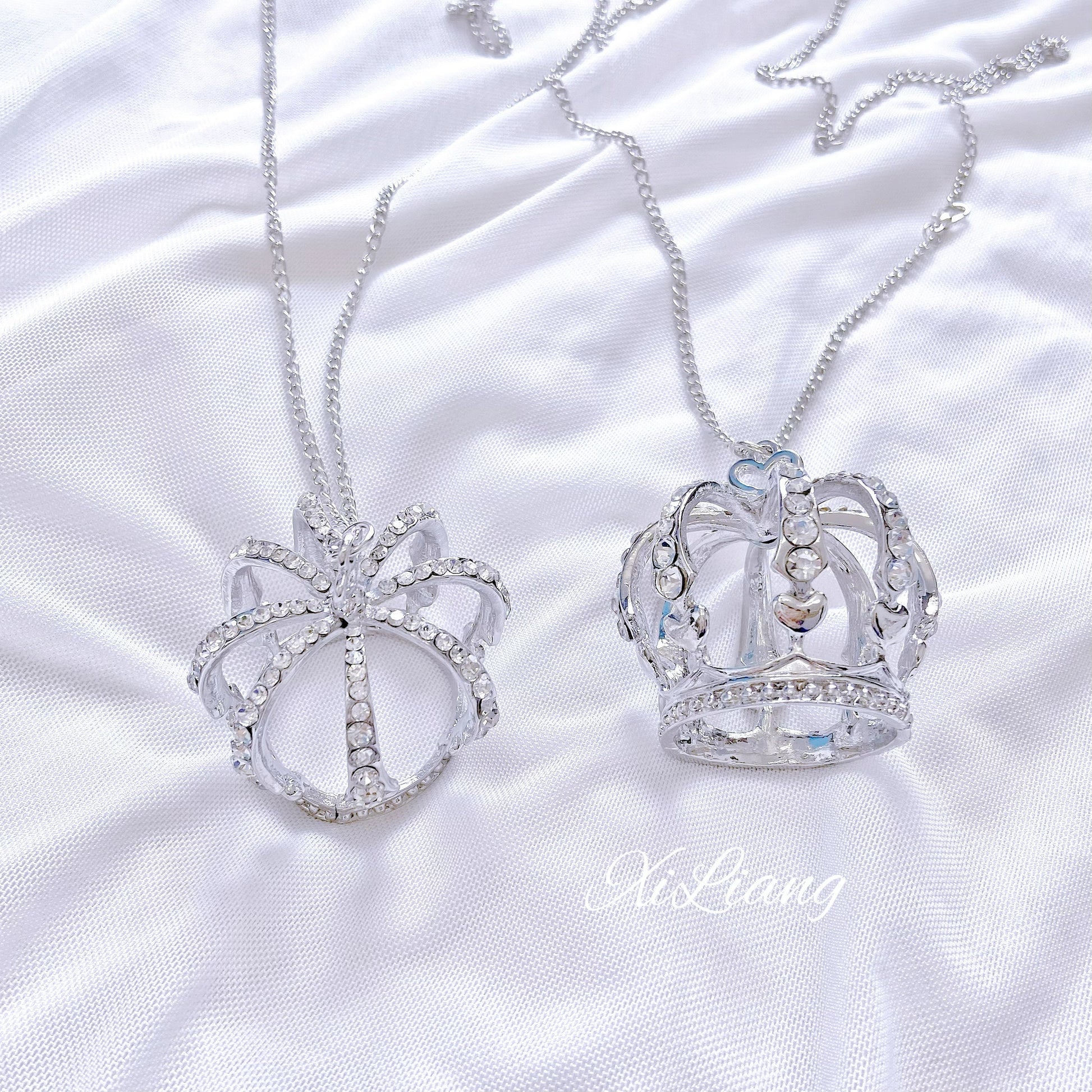 Jirai Kei Necklace Large Crown Pendant Necklace 35282:492196
