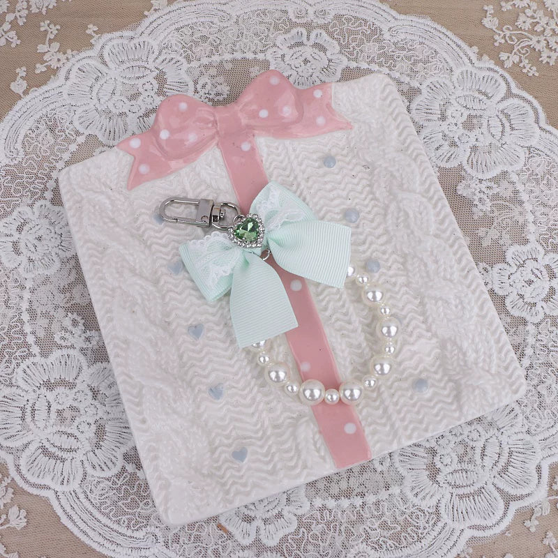 Ryousangata Wallet, Pearl Chain Bow Pendant 45070:839057