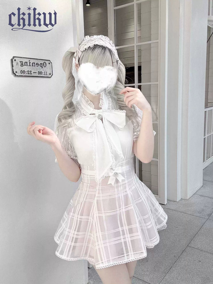 Lightweight Seiso Kei Blouse, Sheer Shoulders 43723:783777