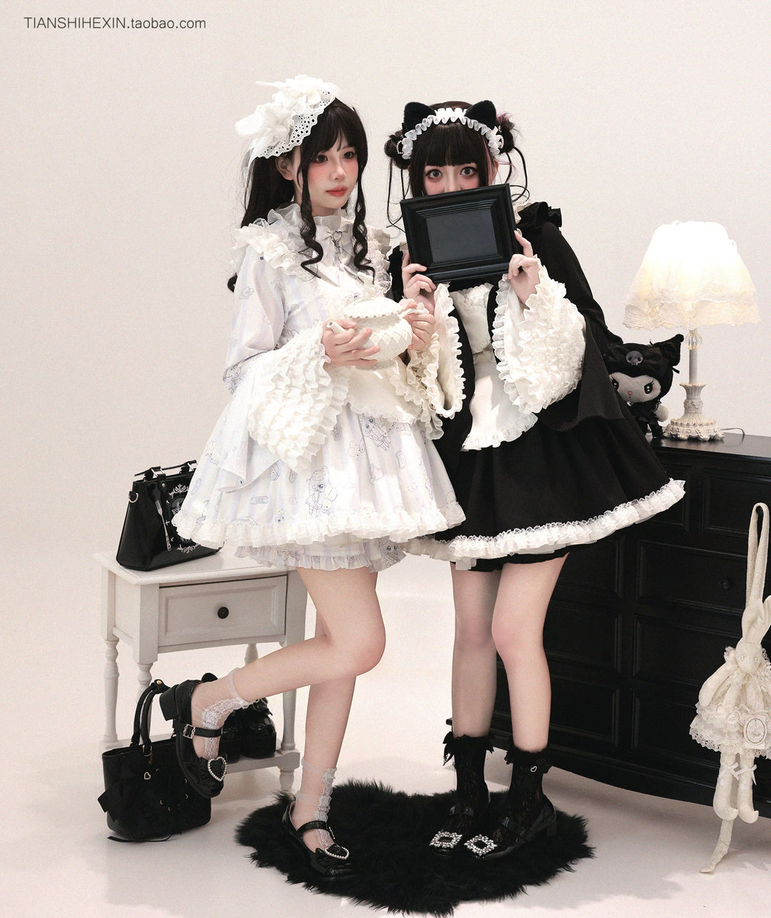 Maid-Inspired Dress Outfit, Detachable Apron 44427:807824