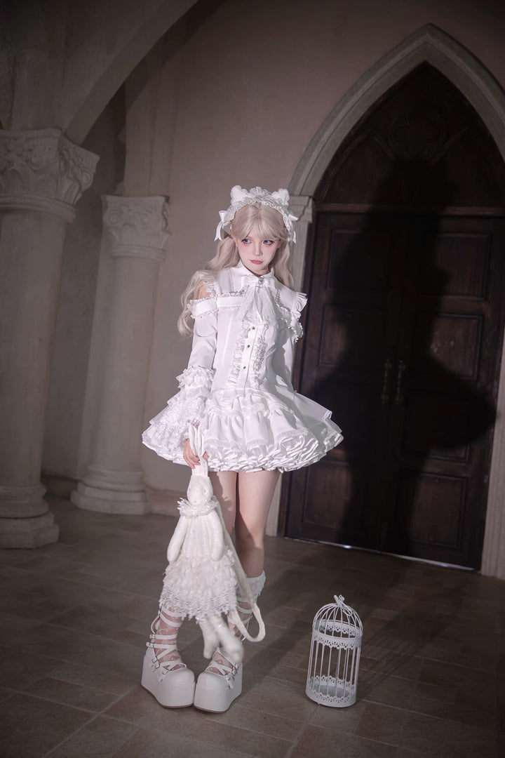 Subculture Hime Sleeve Blouse, Lace Skirt Set 45625:858358