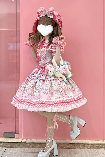 Sweet Lolita Dress Lolita Salopette JSK Set Multicolors 36482:552080