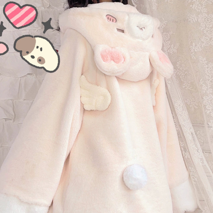 Lolita Plush Coat Bear Thick Cute Coat For Winter 32624:493344 32624:493344