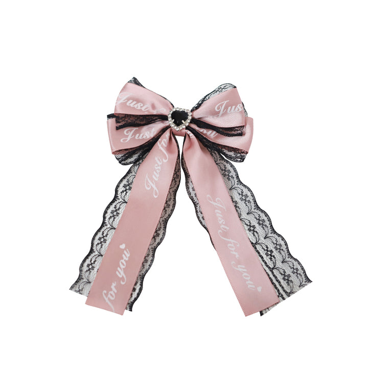 Jirai Kei Lolita Hair Clips Letter Bow Accessories Bang Clips 22516:332228