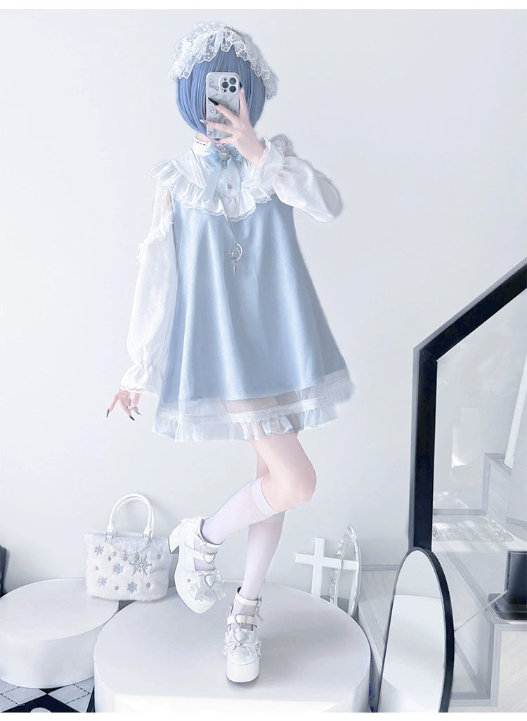 A-line Tenshi Kaiwai Dress, Lace Shoulder 43690:783177