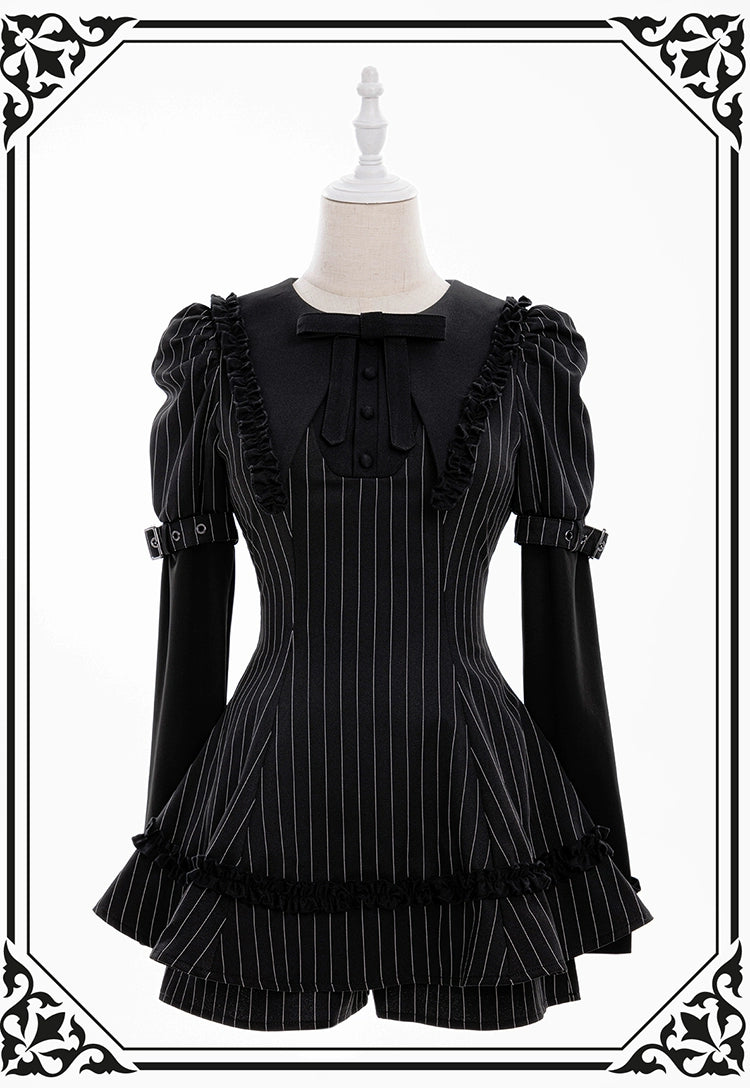 Jirai Kei Dress Set Puritan Collar Dress And Shorts Setup (2XL L M S XL) 40752:677142