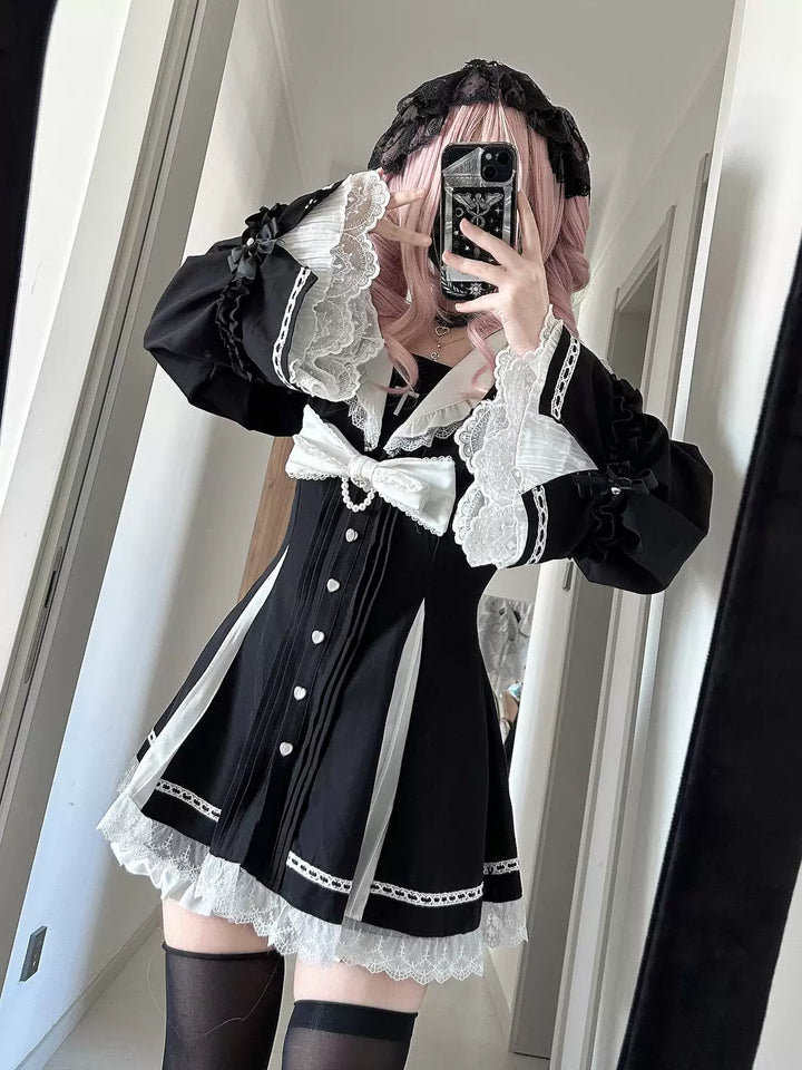 Jirai Kei Hime Sleeves Dress, Pocketed Shorts 44215:808500