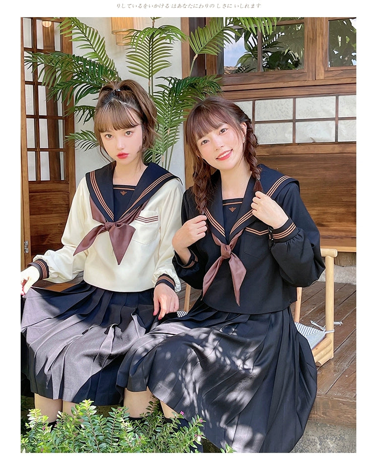 Autumn JK Uniform Sailor Top, Embroidered 43789:786015