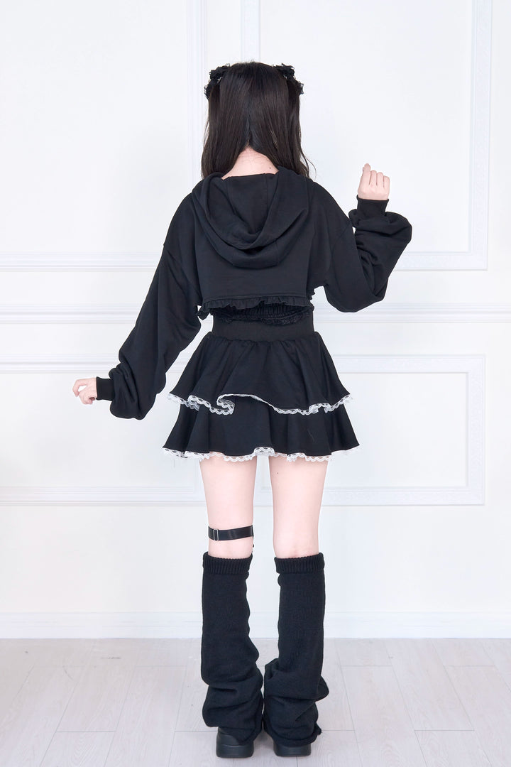 Jirai Kei Hooded Bolero, Camisole With Large Bow 44118:796656