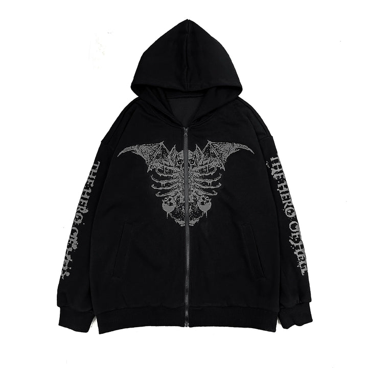 Jirai Kei Jacket Subculture Punk Hoodie Unisex Printed Top (L M XL) 39786:647512