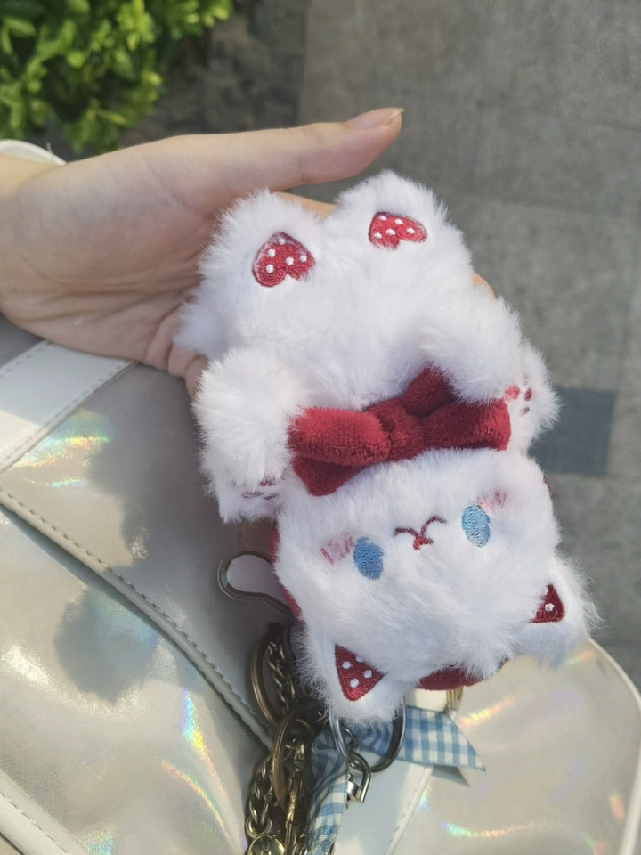 Kawaii Fashion Strawberry Kitten Keychain Plush Doll 21898:331798 21898:331798