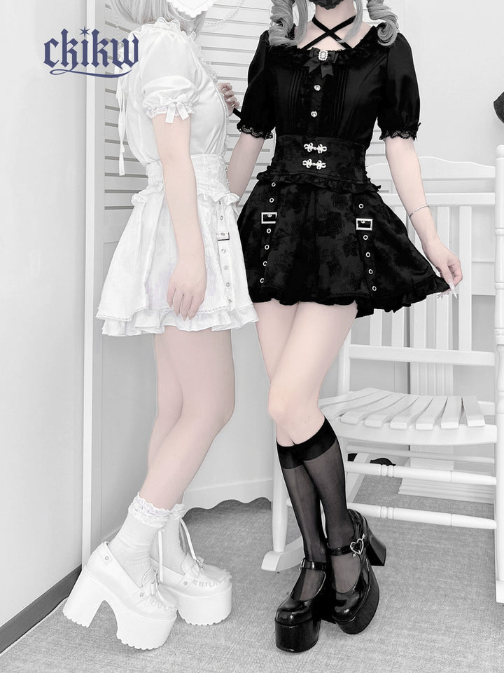 Chinese-style Subculture Dark Patterned Skirt 43609:780887
