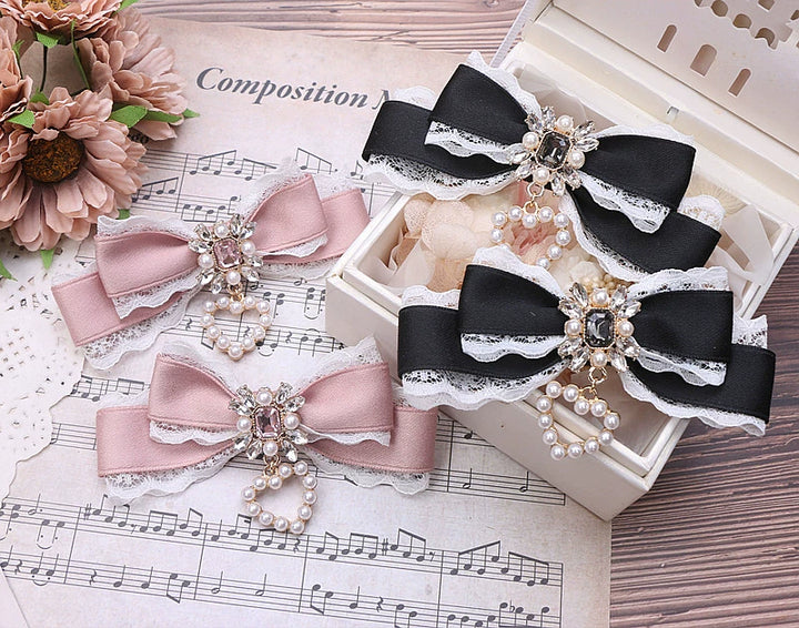 Jirai Kei Hair Clips Sweet Lace Barrettes Hair Accessory 38106:583026