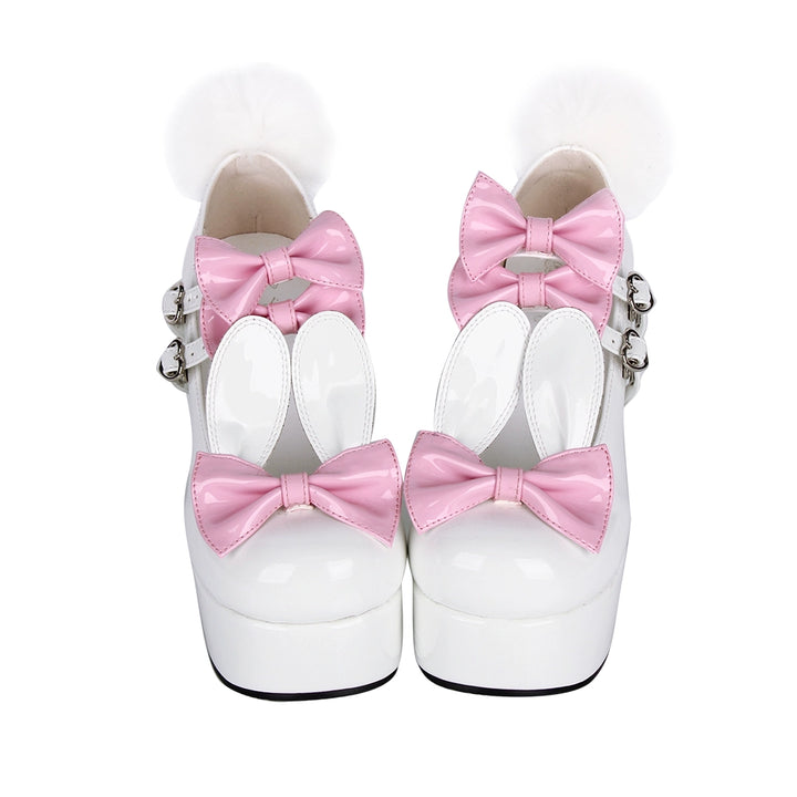 Lolita Shoes High Heels White Shoes With Bunny Ears 37454:561440 37454:561440