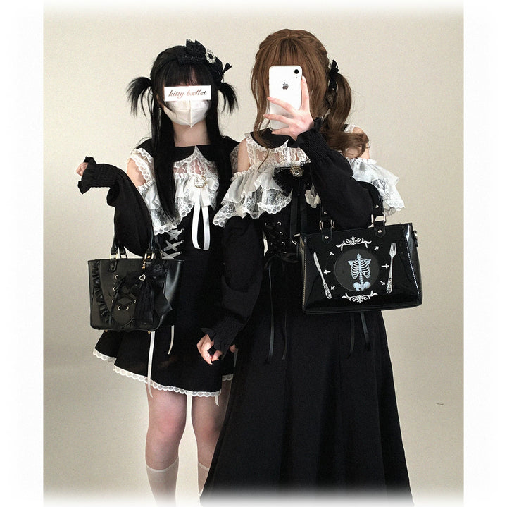 Elegant Long Open-Shoulder Dress, Subtle Floral Pattern 44473:809666