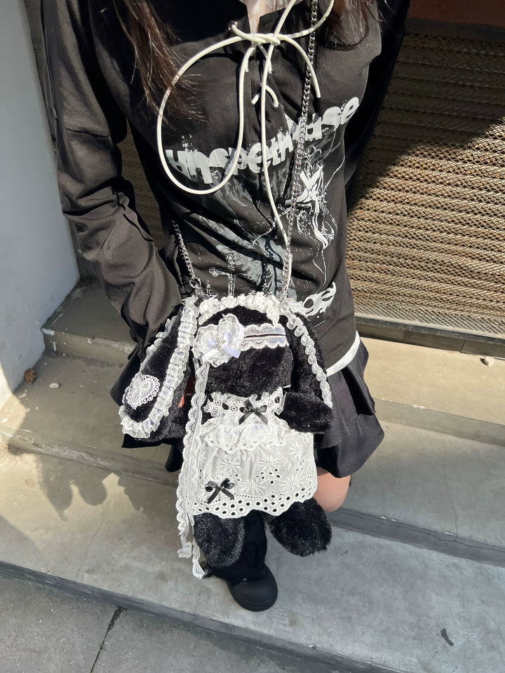 Subculture Bunny Shaped Plush Bag, Detachable Bag Straps 45763:870469