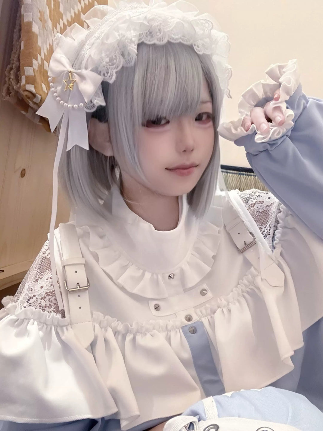 Tenshi Kaiwai Oversized Hoodie Set, Heart & Cross Details 45462:850906