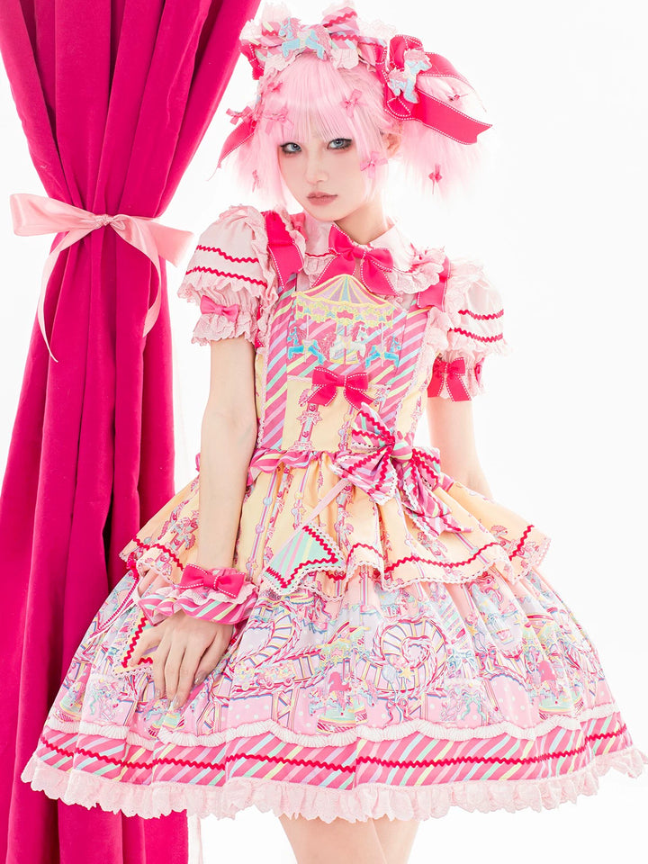 Sweet Lolita Dress Lolita Salopette JSK Set Multicolors (L M S) 36482:552162 (L M S) 36482:552162