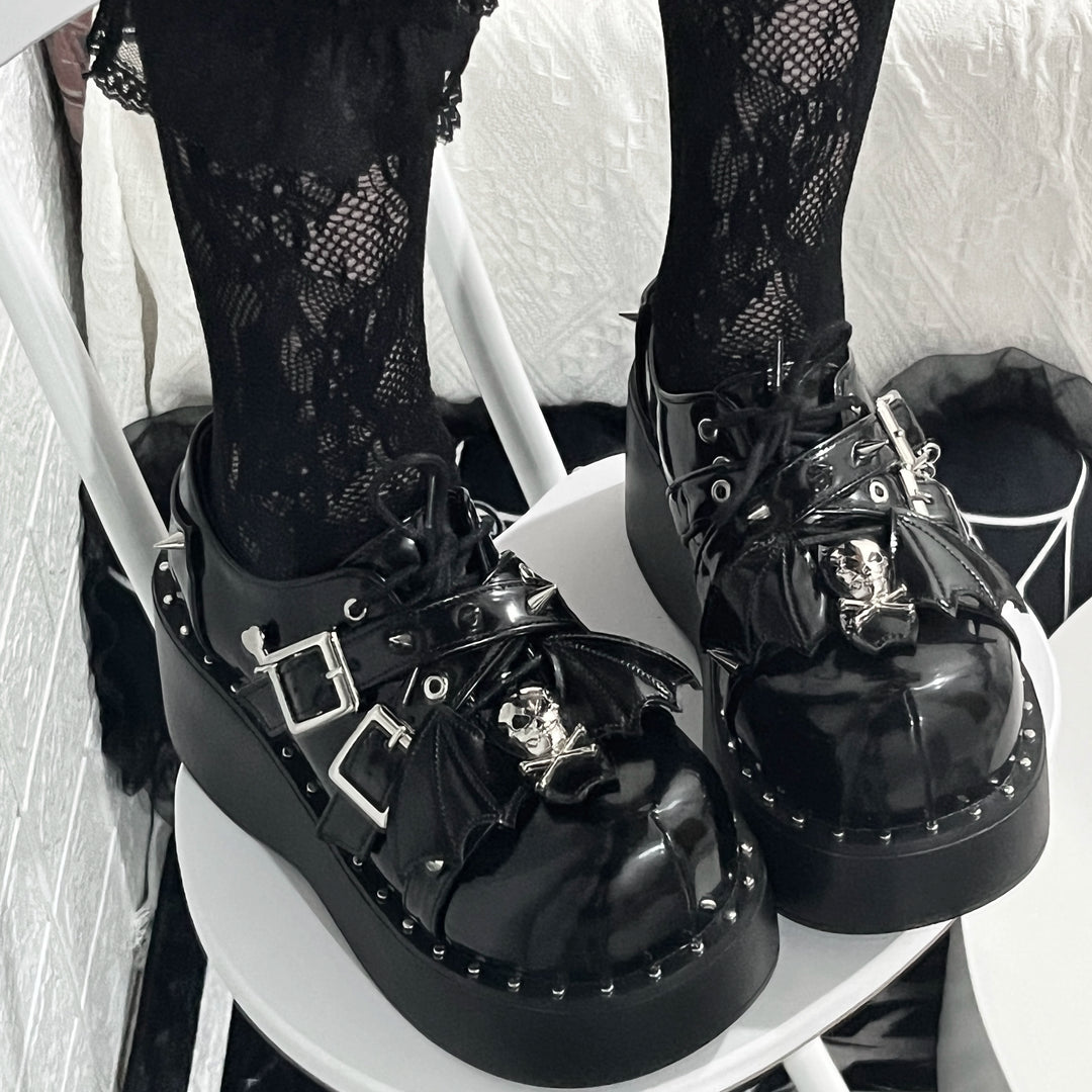 Punk Platform Shoes Y2K Thick-soled Shoes 38264:593966