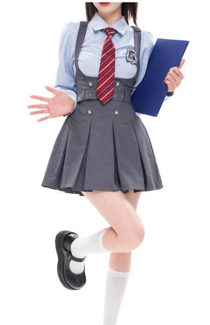 American Uniform Set College Style Skirt Preppy Blouse 36408:567990