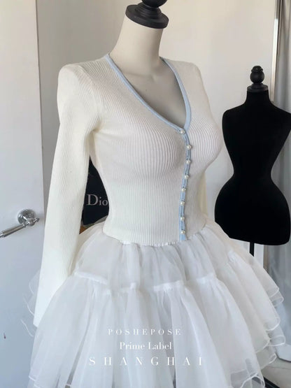 Lolita Dress Petticoat Puffy Black And White Pettipants 36386:542472